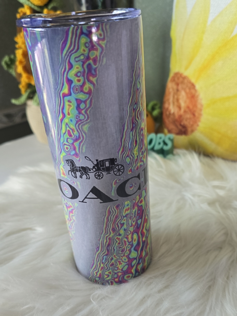 FASHION NWT Travel Tumbler With Lid And Straw, And Scrubber, Off BRAND - Picture 2 of 6